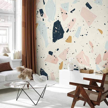 Carta da parati - Terrazzo with Large Scaled Stones in Subdued Colors