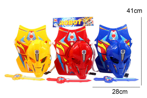 Set Maschera con Scudo e Spada Robot