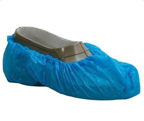 COPRISCARPA IN CPE colore blu 100 pezzi. Taglia unica.