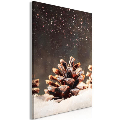 Quadro - Winter Pine Cone (1 Part) Vertical
