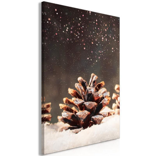 Quadro - Winter Pine Cone (1 Part) Vertical