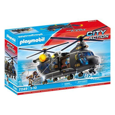 Costruzioni playmobil 71149 city action unità speciale elicottero