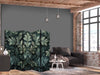 Paravento - Dark Green Victorian Leaves - Botanical Carved Composition