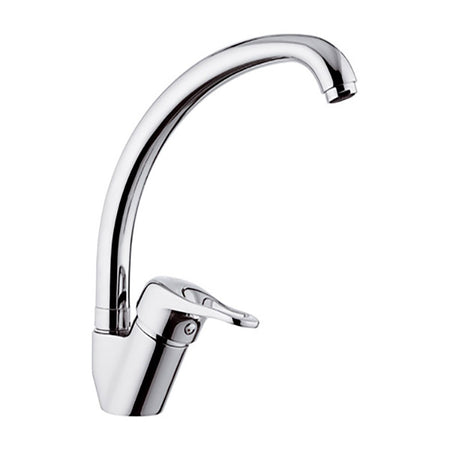 Remer serie Kiss miscelatore per lavello canna alta monocomando finitura cromata lucida