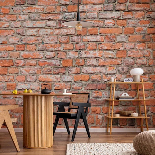 Carta da parati - Loft Wall - Pattern Imitating an Old Red Brick