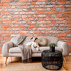 Carta da parati - Loft Wall - Pattern Imitating an Old Red Brick