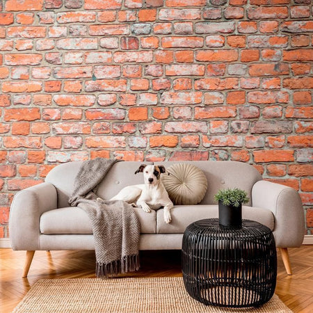 Carta da parati - Loft Wall - Pattern Imitating an Old Red Brick