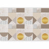 Carta da parati - Beige and Gold Geometric Pattern