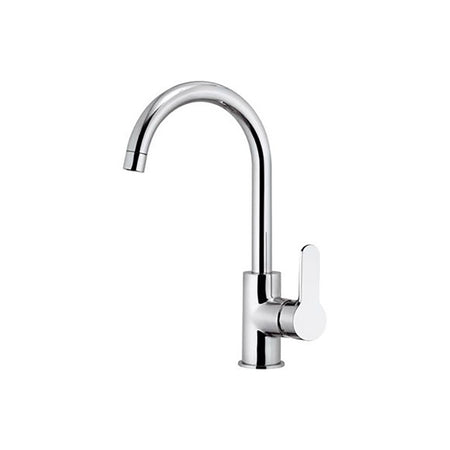 Remer serie Winner miscelatore per lavello canna a ponte monocomando finitura cromata lucida