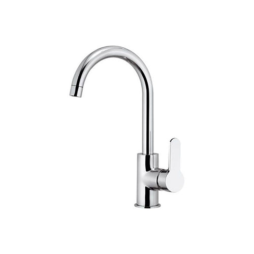 Remer serie Winner miscelatore per lavello canna a ponte monocomando finitura cromata lucida