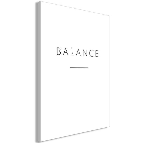 Quadro - Balance of Words (1-part) - Black English Text on White