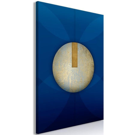 Quadro - In the Shadow of Classic Blue (1-part) - Golden Circle in Abstraction