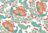 Carta da parati - Ethnic vegetation - plant motif with ornaments in coloured flowers