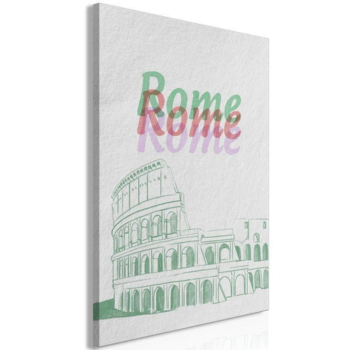 Quadro - Rome in Watercolours (1 Part) Vertical