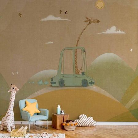 Carta da parati - Traveling Giraffe