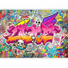 Carta da parati - Street art - abstract urban colour graffiti mural with lettering