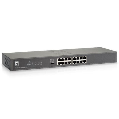 Levelone gsw-1657 switch di rete non gestito gigabit ethernet (10/100/1000) nero, grigio