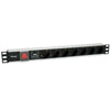 Equip 333309 unità di distribuzione dell'energia (pdu) 7 presa(e) ac 1u nero, argento