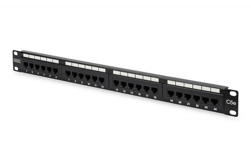 Patch panel 24 porte non schermato utp cat.5e 8 poli rack 19 - DN91524U
