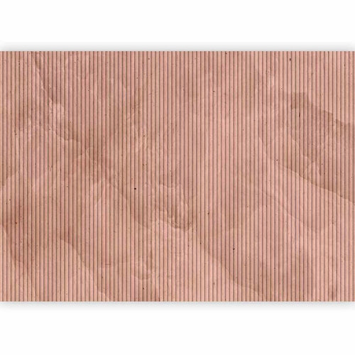 Carta da parati - Pink reed - solid background with textured vertical stripes with pattern