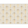 Carta da parati - Gold Linear Pattern on Marble Background