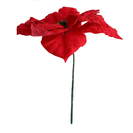 Spillone Poinsettia chiudi pacco h 23 cm per Alberi e Ghirlande natalizie