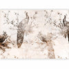 Carta da parati - Peacocks in Delicate Beige