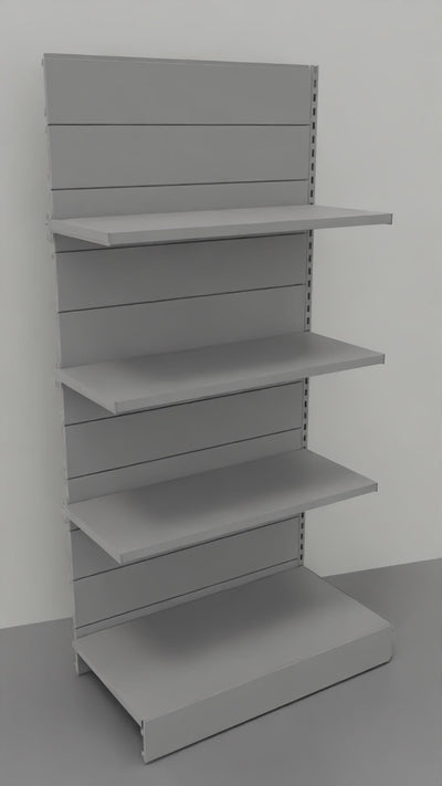 Modulo aggiuntivo scaffale verniciato alluminio per negozio di cm. 97x40x200h