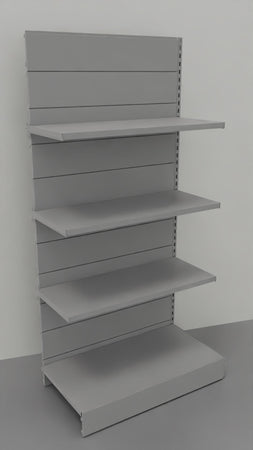 Modulo aggiuntivo scaffale verniciato alluminio per negozio di cm. 97x40x200h