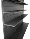 Modulo aggiuntivo scaffalatura verniciata nero ghisa di cm. 100x40x200h