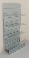Modulo aggiuntivo scaffale zincato in metallo per arredare negozi di cm. 100x40x200h