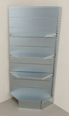 Modulo aggiuntivo ad angolo zincato per scaffale negozio di cm. 70x70x200h