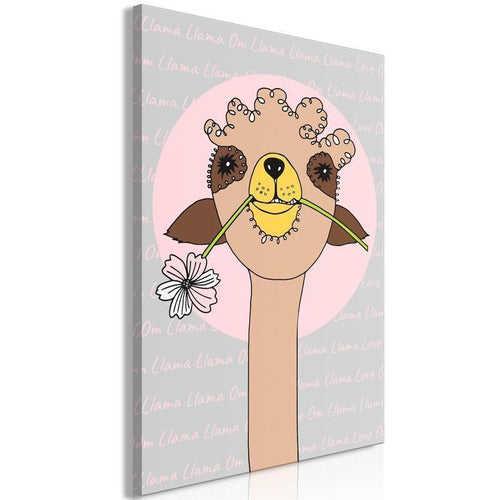 Quadro - Happy Llama (1 Part) Vertical