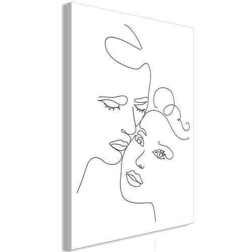 Quadro - Couple in Black and White (1-part) - Romantic Kiss Moment
