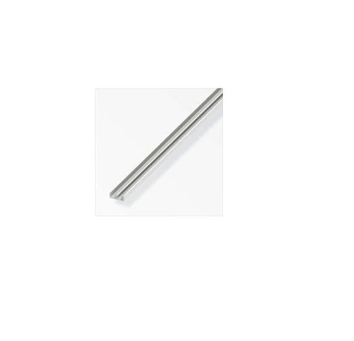 ALFER - 1mt - PROFILO DI GIUDA A MONTAGGIO BASSO A DOPPIA U 6x15x6MM - IN PLASTICA RESISTENTE - COLORE BIANCO