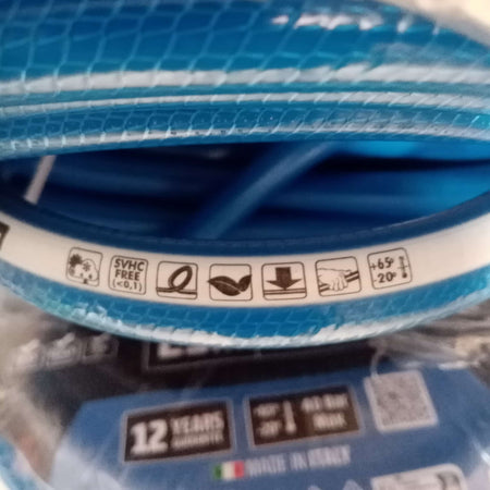 Benman tubo retinato 5/8" - 15mm da 15mt a 5 strati per giardino resiste a 40 bar