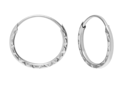 STROILI - Orecchini a cerchio Toujours oro bianco