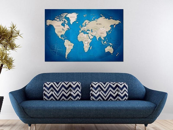 Quadro di sughero - Dark Blue Trail