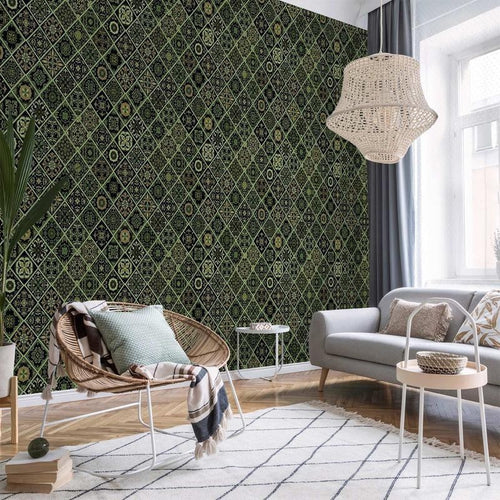 Tappezzeria murale - Olive Mosaic