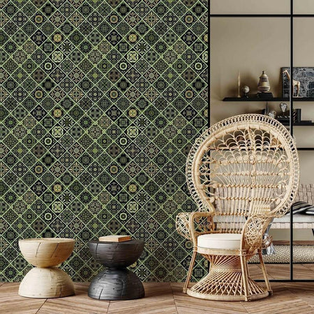Tappezzeria murale - Olive Mosaic