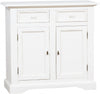 Biscottini Biscottini Credenza Country Shabby Chic Legno Tiglio Bianca Anticata 110x45x103
