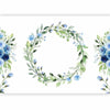 Carta da parati - Romantic wreath - plant motif with blue flowers and leaves
