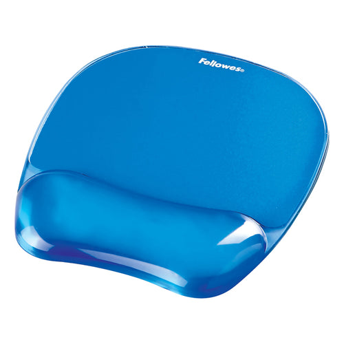 Mousepad Con Poggiapolsi In Gel Trasparente Blu