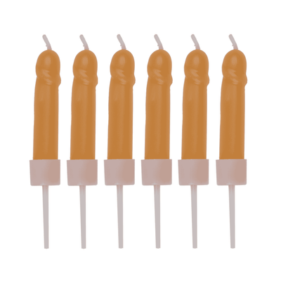 Set di 6 candele a forma di pisello rosa carne per la sposa alla festa hot di addio al nubilato o compleanno diciottesimo sexy gadget per adulti 18+ (Copia)
