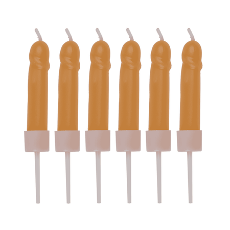 Set di 6 candele a forma di pisello rosa carne per la sposa alla festa hot di addio al nubilato o compleanno diciottesimo sexy gadget per adulti 18+ (Copia)