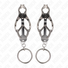 KINK - MORSETTI PER CAPEZZOLI CON O-RING TRIFOGLIO GIAPPONESE ARGENTO