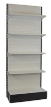 Scaffalatura da negozio in metallo con piani con mensole regolabili in altezza cm. 100x40x250h