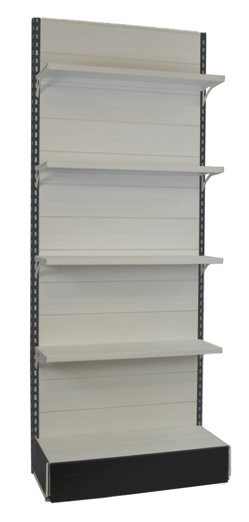 Scaffalatura da negozio in metallo con piani con mensole regolabili in altezza cm. 100x40x250h