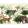 Carta da parati - Jungle Land With Animals in the Style of Old Engravings