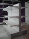 Scaffalatura da negozio colore nero ghisa e bianco con piani a mensole cm. 100x40x140h
